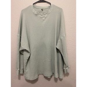 Free People Oversized Waffle Knit Sweater - size small